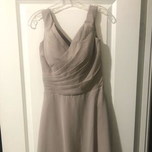 Taupe cocktail dress